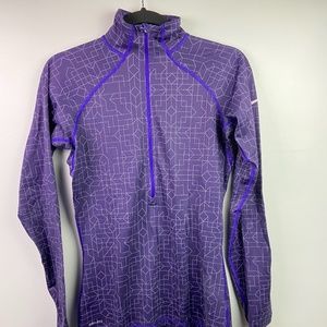 Women's Medium NIKE Dri-Fit Purple Zip Up